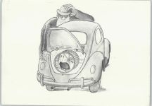 Aus der Serie "Spaß am VW" - Comic - Humor - Volkswagen 1984 AK VW