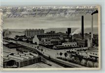 1949 - Fabrik, qualmende Schornsteine AK