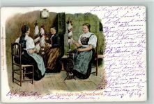 Spinnstube im Schwarzwald sign Issel - Trachten - Berufe Issel 1902