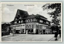 98617 O6100 Meiningen 1934 Mondschein Hotel Sächs. Hof, gute Erhaltung AK