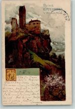 85110 W8079 Kipfenberg , Oberbayern Lithographie Ruine Kipfenberg