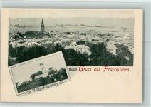 84347 W8340 Pfarrkirchen , Niederbay 1898 - Wallfahrt Gartlberg und Teilansicht AK Gute Erhaltung