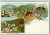 98716 O6303 Elgersburg Lithographie Schloss Wasserheilanstalt Kuranstalten Villengruppen