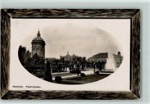 W6800 Mannheim Friedrichsplatz Holzrahmen 1912 Prägedruck