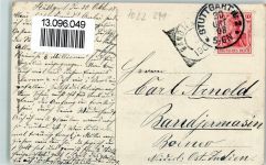 W7022 Echterdingen Gedenkstein - Denkmal AK Zeppelin, F. Graf von 1908 Gebrauchsspuren