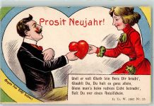 Verlag D.Tr.W. Nr. 23 Neujahr Humor Spruch AK HGL 1902 Lithographie
