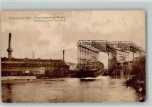 W2850 Geestemünde Tecklenborgs Werft - Stapelauf eines Dampfers AK Werft 1918