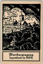 O5900 Eisenach , Thür Wartburgtagung Jugendbund 1921 AK Jugendbewegung