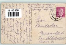 68519 W6806 Viernheim Gebrauchsspuren Ernst Ludwigstraße mit Reichsbahnhof