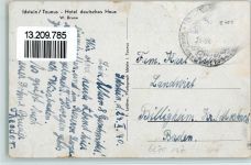 65510 W6270 Idstein 1940 - Hotel deutsches Haus mit Innenansicht, AK