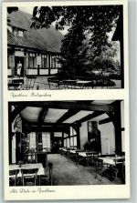 27305 W2814 Heiligenberg , Kr Grafsch Hoya Foto AK Forsthaus Heiligenberg Garten Gastraum-Diele