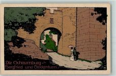 31737 W3262 Schaumburg , Kr Grafsch Schaumb Künstlersteindruck Schaumburg Bergfried und Glockenturm sign