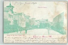 17192 O2060 Waren 1899 Gebrauchsspuren Güstrower Straße Bahnpoststempel