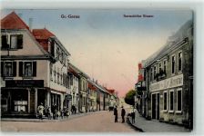 64521 W6080 Groß-Gerau - Darmstädter Straße Herrenbekleidungsgeschäft Kaffeegeschäft Emailleschild