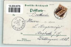 W1000 Berlin Mitte am Mühlendamm Pferdekutsche Sparkasse Sparkasse 1899 Lithographie