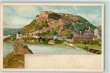W5400 Ehrenbreitstein Nr. 140 Jugendstil Velten 1898 Lithographie / Künstlerkarte