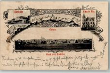 86807 W8938 Buchloe 1906 - Bahnhof, Schloß Rio, Teilansicht AK