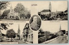 06686 O4854 Lützen 1911 - Gustav Adolf-Denkmal Gedächtniskapelle Porträt Schloss Schule Wilhelmstraße Kirche