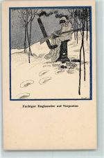 Propaganda WK I Farbiger Engländer auf Vorposten sign. Karl Arnold aus der Liller Kriegszeitung Militär Humor WK I Künstlerkarte