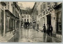 70100 Gray 1910 - Hochwasser der Saone 21.1. La Rue Thiers Apotheke