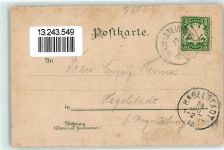 90530 W8508 Wendelstein , Mittelfr 1902 Lithographie Kirchlein Spitze Gipfelkreuz Edelweiss