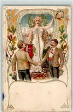 Jugendstil AK Turnen 1902 Lithographie / Prägedruck
