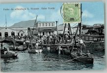 Sao Vicente St. Vincent 1911 - Hafen Briefmarke Bildseite
