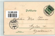 99976 O5701 Annaberg b Mühlhausen, Thür 1900 Lithographie Barbara Ottmann-Denkmal Stadttheater