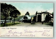 21016 Luino 1905 - Lago Maggiore - Vedula Ferrovia e Batello, gute Erhaltung Bildseite, Rückseite fleckig AK
