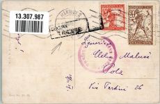 sign. B. Czegka Neujahr Punsch Kind als Pierrot W.R.B. & Co. Wien - Galerie Wiener Künstler Künstlerkarte