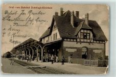 03253 O7981 Doberlug-Kirchhain 1914 Gebrauchsspuren Bahnhof Fahrrad Bahnsteig