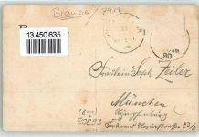 89293 W7919 Kellmünz a d Iller 1890 - Gasthaus Brauerei zur Krone Kirche Blumen Gruss