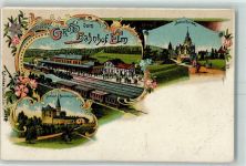 36381 W6490 Elm , Kr Schlüchtern 1913 Lithographie Bahnhof Schloss Ramholz Schloss Brandenstein