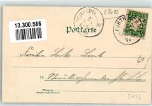 93437 W8492 Furth i Wald 1898 Lithographie Burgstrasse Drachenstich Schloss-Platz