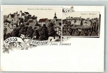 01848 O8352 Hohnstein 1898 Lithographie Hotel Sächsische Schweiz Bärengarten