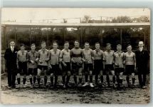 06667 O4850 Weißenfels , Saale Foto AK Fortschritts Jünger Mannschaft Gruppenfoto Ort lt. Fotograf