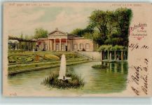 O1510 Potsdam Nr. 912 Gruss aus Schloß Charlottenhof HGL 1901 Lithographie