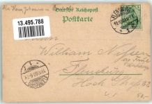 24937 W2390 Flensburg 1903 Gebrauchsspuren Gasthaus Bierstube zum schwarzen Wallfisch Gaststube Billardtisch