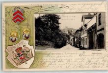 65817 W6239 Eppstein , Taunus Prägedruck Hauptstraße Wappen Passepartout