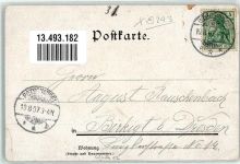 01936 O8293 Königsbrück 1907 Lithographie Baracken Bahngleise