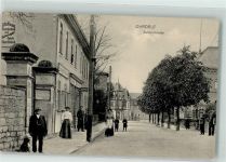 99885 O5807 Ohrdruf 1915 - Bahnhofstraße Mann mit Hund Tabakwarenhandlung