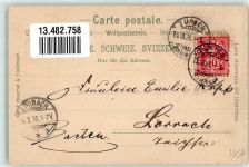 Zürich Theater Neue Tonhalle Winterlitho 1896