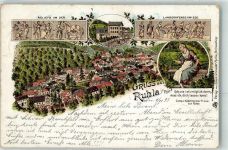 99842 O5906 Ruhla 1898 Lithographie Landgrafenschmiede Reliefs