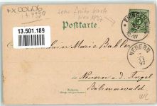 89584 W7930 Ehingen Donau 1897 Lithographie Gymnasium Marktplatz Aussichtsturm Bahnhof sehr frühe Karte