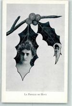 Metamorphose La Feuille de Houx Blatt vermenschlicht AK Sager, Xavier