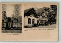 31855 W3258 Aerzen - Kirche Kriegerdenkmal Gasthaus Deutsches Haus