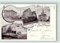 91757 W8830 Treuchtlingen 1899 - Rathaus Restaurant Poujol Schloß Postgebäude