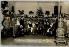 08200 Sedan Privatfoto AK Weihnachtsfeier 1915 Soldaten Rotes Kreuz Krankenschwestern Ofen