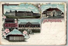 80331 W8000 Nymphenburg Lithographie Josefshaus Engelshaus Wandelhalle Institut Nymphenburg