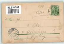 24399 W2341 Arnis 1905 Gebrauchsspuren Hafen Möve Windmühle Dorfstraße Lithographie